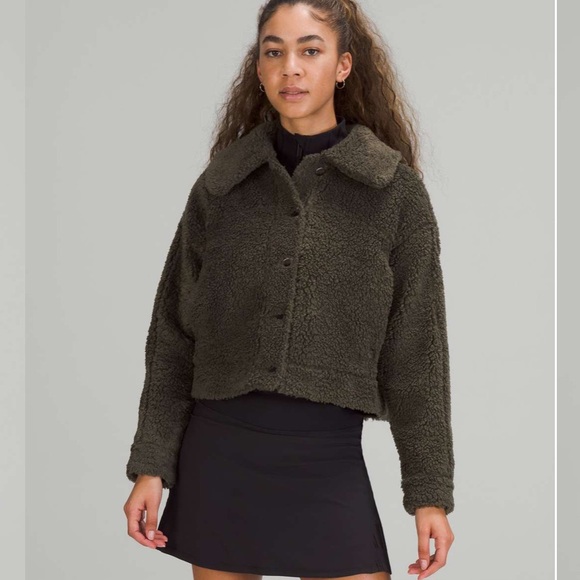 lululemon athletica Sweaters - Lululemon Textured Fleece Button Jacket